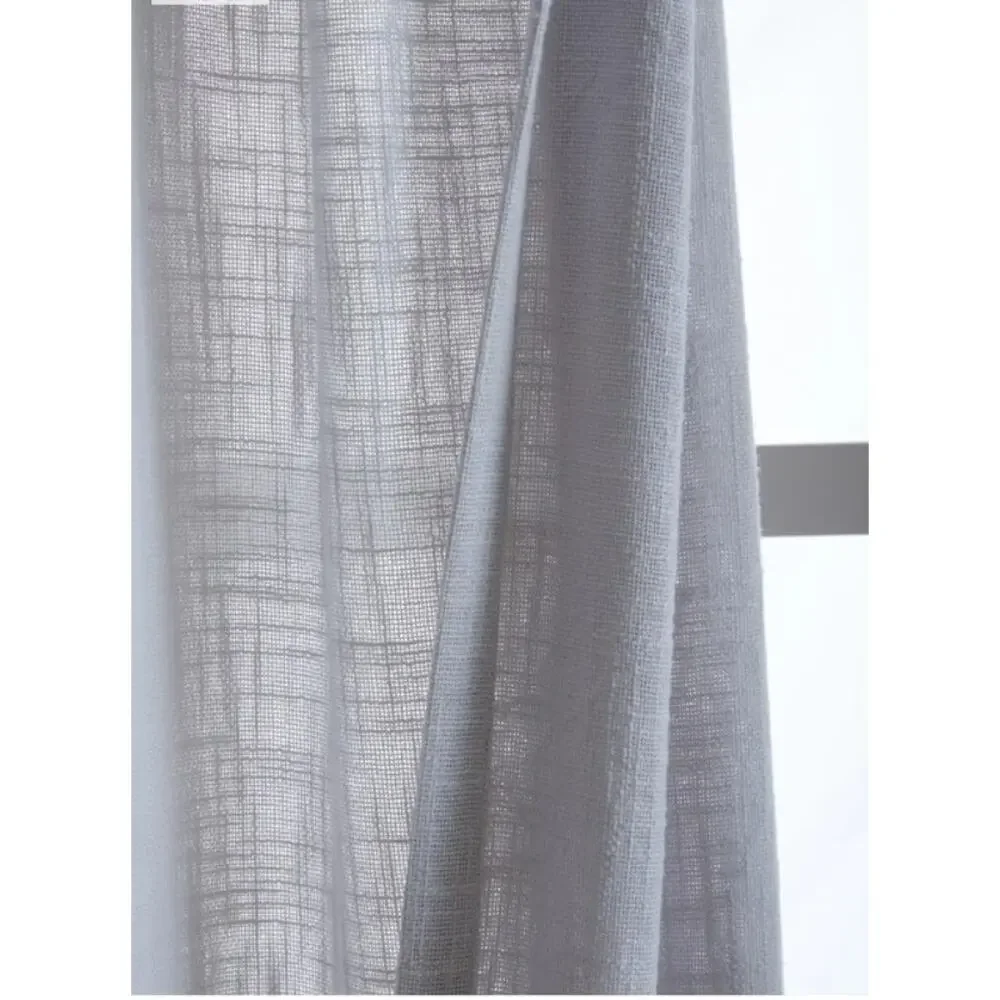 NEW Quince Cotton Sheer Curtain Panels CLOUD Gray Set of 2 48